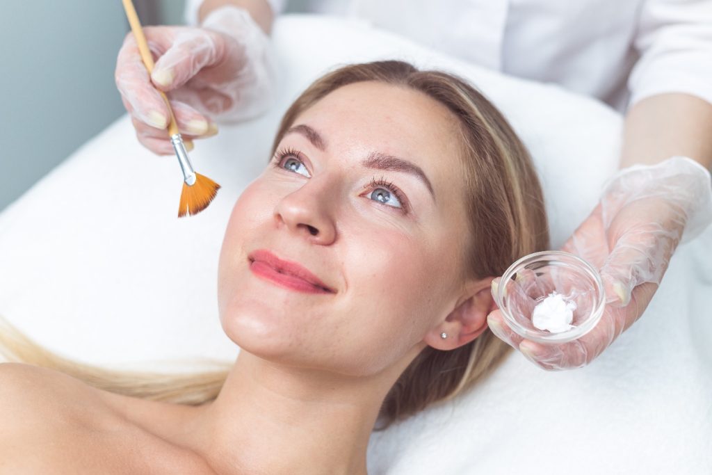 Women smiling getting a Perfect Derma Peel